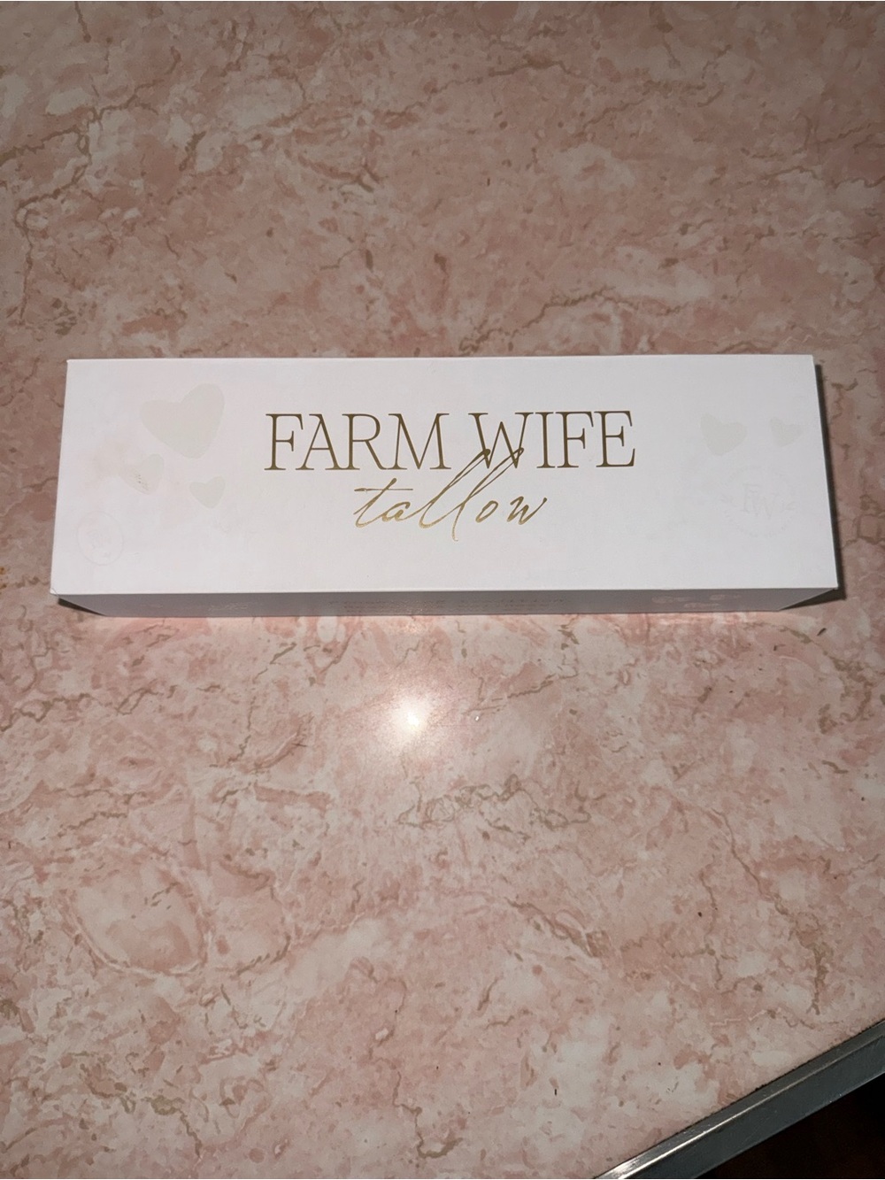 Farm Wife Tallow Skincare Bar - White with Gold Lettering